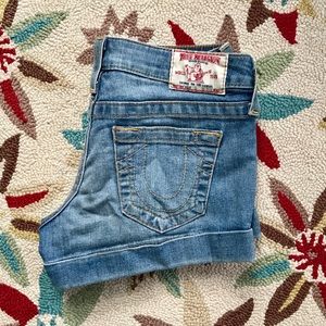 True Religion Allie Cuffed Denim 3" Shorts